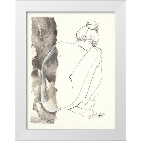 Anne-LaureÂ  White Modern Wood Framed Art Print by Cadoret, Virginie