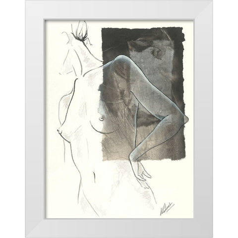 MaÃ¯te II White Modern Wood Framed Art Print by Cadoret, Virginie