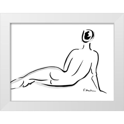 Cathy White Modern Wood Framed Art Print by Marteau, Frederique