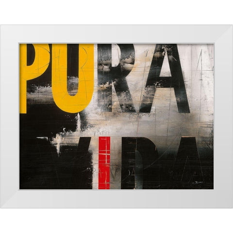 Pura Vida White Modern Wood Framed Art Print by Becam, Carole