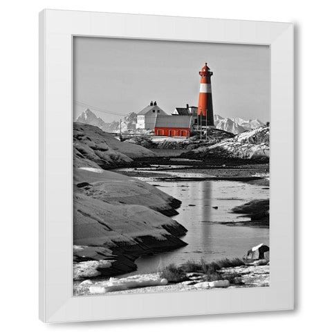 Leuchtturm Hamaro White Modern Wood Framed Art Print by Fischer, Rolf