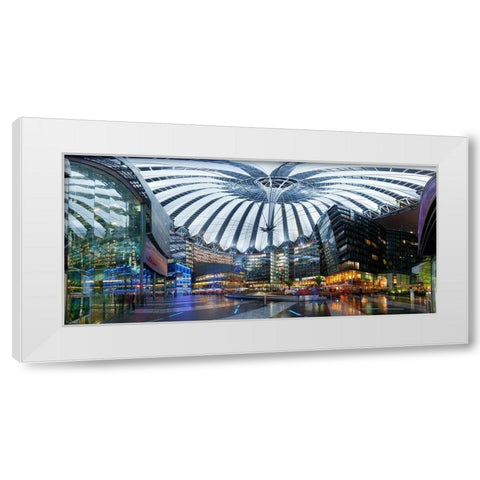Sony Center Panorama White Modern Wood Framed Art Print by Fischer, Rolf