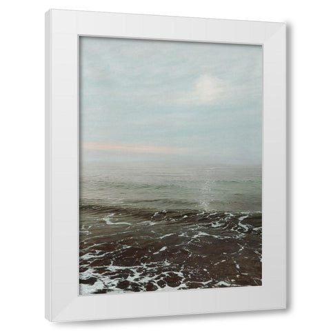 Morning Wave White Modern Wood Framed Art Print by Royer, Simon