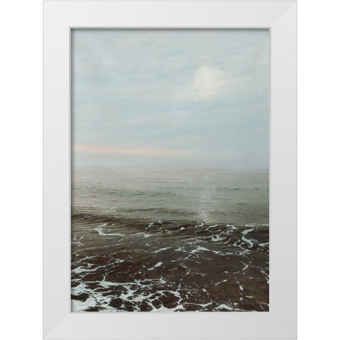 Morning Wave White Modern Wood Framed Art Print by Royer, Simon