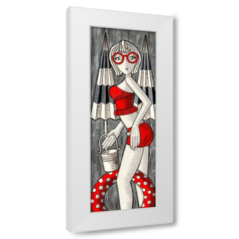 A l eau White Modern Wood Framed Art Print by MIROTA