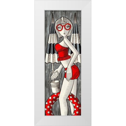 A l eau White Modern Wood Framed Art Print by MIROTA