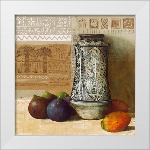 Albarelle du Magrheb White Modern Wood Framed Art Print by Lionnet, Pascal