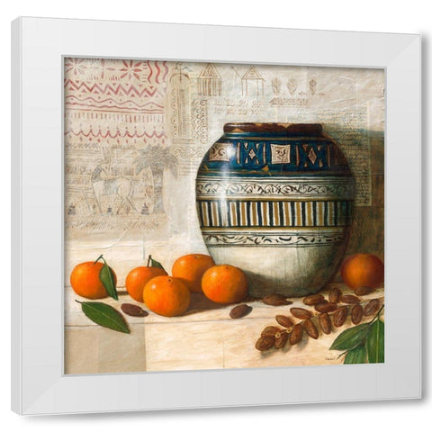 Ceramique tunisienne White Modern Wood Framed Art Print by Lionnet, Pascal