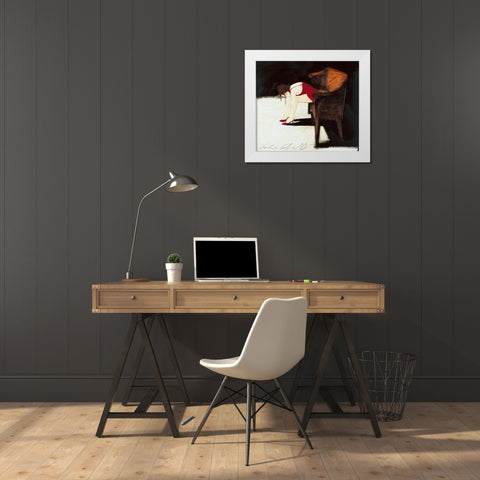Intorno a te White Modern Wood Framed Art Print by Calvetti, Fabio