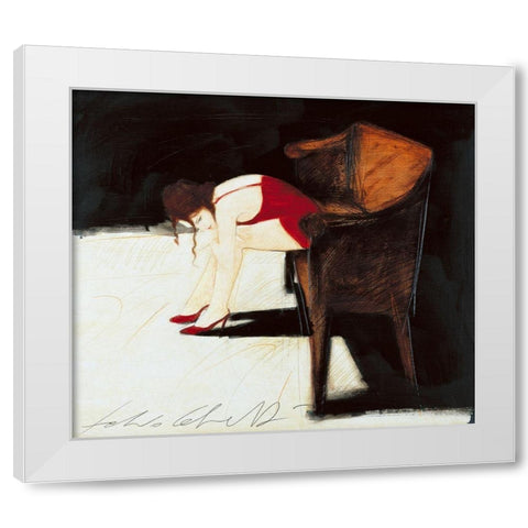 Intorno a te White Modern Wood Framed Art Print by Calvetti, Fabio