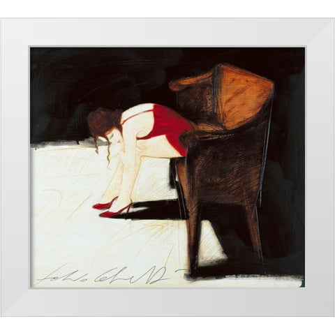 Intorno a te White Modern Wood Framed Art Print by Calvetti, Fabio