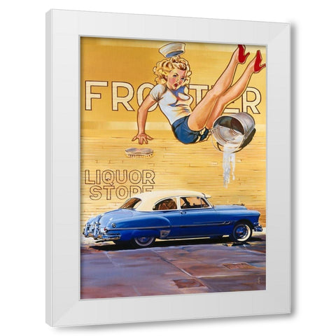 Renversant White Modern Wood Framed Art Print by VAUTRIN