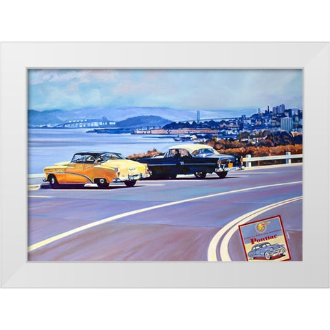 San Francisco Bay White Modern Wood Framed Art Print by VAUTRIN