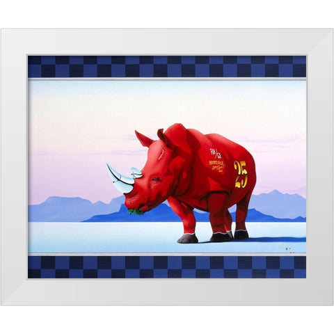 Bonneville Speed Week White Modern Wood Framed Art Print by Tempier, Guy