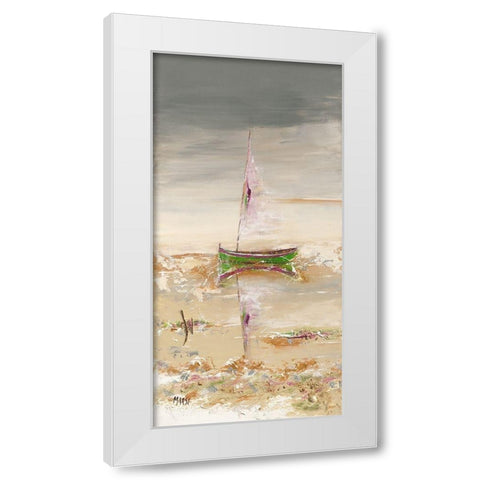 Pause White Modern Wood Framed Art Print by Marso