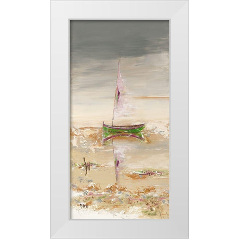 Pause White Modern Wood Framed Art Print by Marso