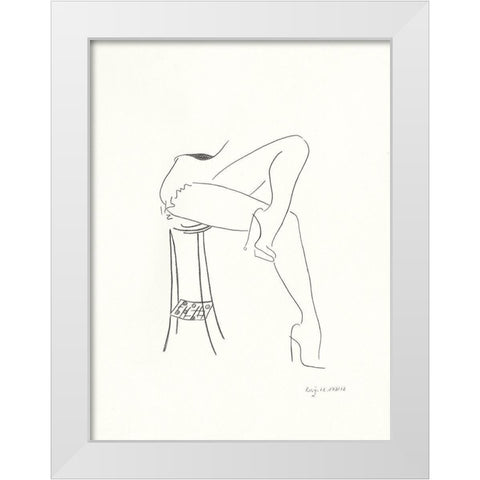 Serie Beine IV White Modern Wood Framed Art Print by Schneider, Rosy