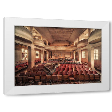 The Show is over White Modern Wood Framed Art Print by Haker, Matthias