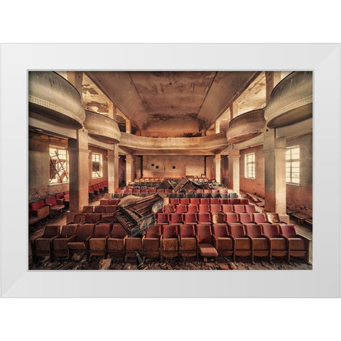 The Show is over White Modern Wood Framed Art Print by Haker, Matthias