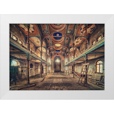 Remember White Modern Wood Framed Art Print by Haker, Matthias