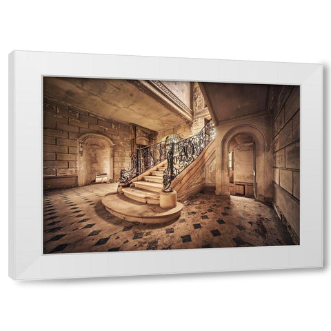 Path to the Light White Modern Wood Framed Art Print by Haker, Matthias
