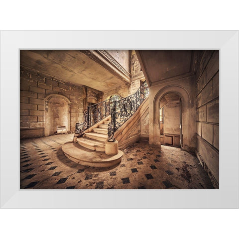 Path to the Light White Modern Wood Framed Art Print by Haker, Matthias