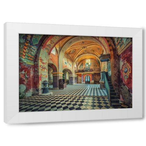 The Colors Remain White Modern Wood Framed Art Print by Haker, Matthias