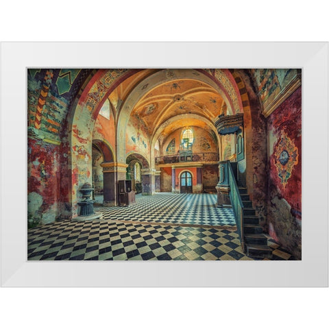 The Colors Remain White Modern Wood Framed Art Print by Haker, Matthias