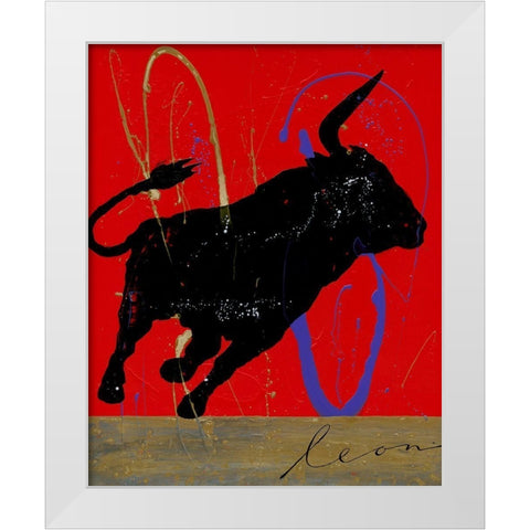 Fiesta del Toro White Modern Wood Framed Art Print by Bosboom, Leon