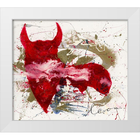 Tauro Prima White Modern Wood Framed Art Print by Bosboom, Leon