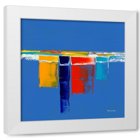 Ambiance marine White Modern Wood Framed Art Print by Fontdeville, Guy