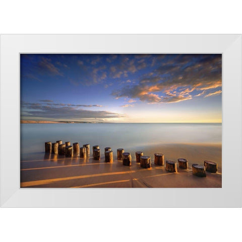 Diagonale White Modern Wood Framed Art Print by Bertrande, Arnaud