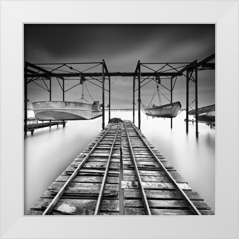 Time Exposure White Modern Wood Framed Art Print by Bertrande, Arnaud