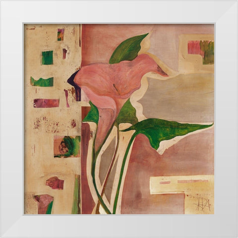 Blutenanatomie: Calla White Modern Wood Framed Art Print by Richter-Armgart, Rose