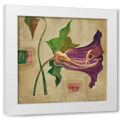 Blutenanatomie: Amaryllis White Modern Wood Framed Art Print by Richter-Armgart, Rose