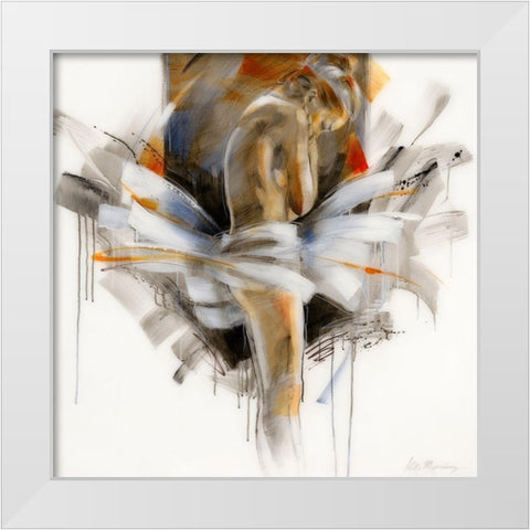 Modest I White Modern Wood Framed Art Print by Meijering, Kitty