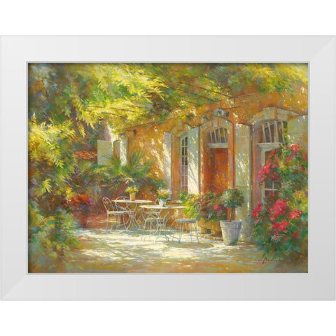 Le vieux relais de poste White Modern Wood Framed Art Print by Messely, Johan