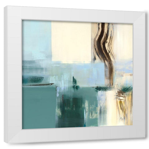 Reflets II White Modern Wood Framed Art Print by Ball, Veronique