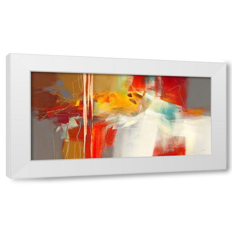 Harmonie White Modern Wood Framed Art Print by Ball, Veronique