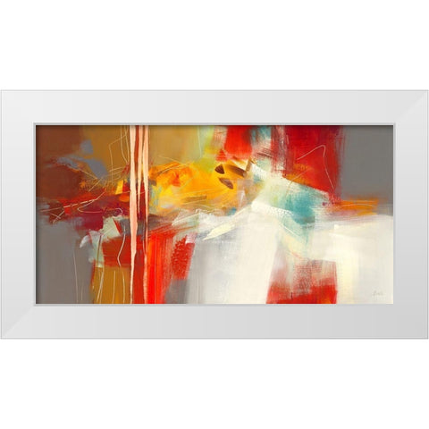 Harmonie White Modern Wood Framed Art Print by Ball, Veronique