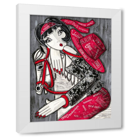 Je pars White Modern Wood Framed Art Print by MIROTA