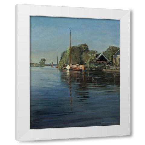 View on Eastermar White Modern Wood Framed Art Print by Koopmans, Gosse