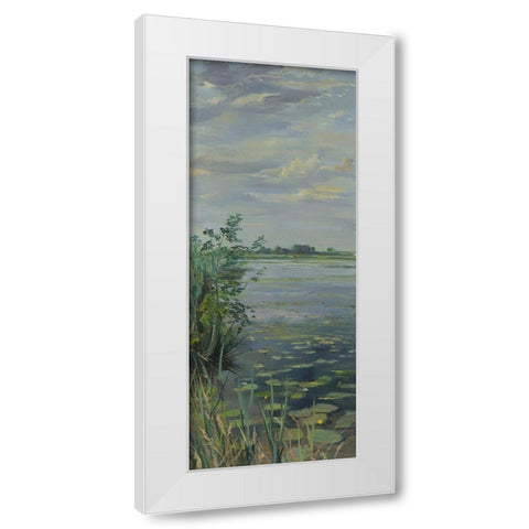 Water Lilies Earnewald I White Modern Wood Framed Art Print by Koopmans, Gosse