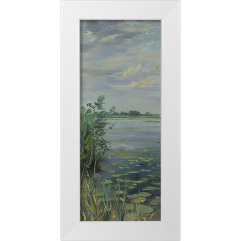 Water Lilies Earnewald I White Modern Wood Framed Art Print by Koopmans, Gosse