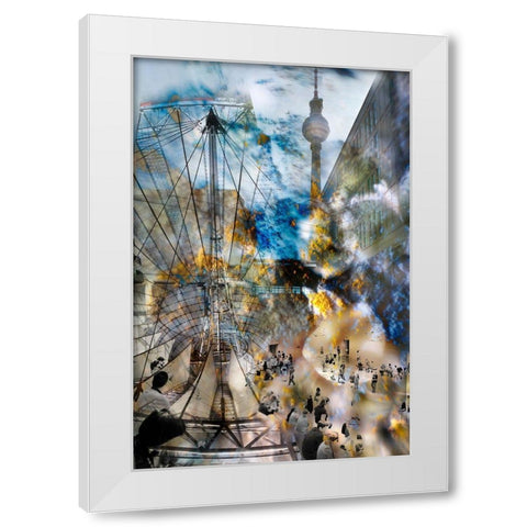 Berlin II White Modern Wood Framed Art Print by Le Visage, J-M