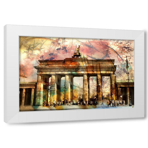 Berlin III White Modern Wood Framed Art Print by Le Visage, J-M