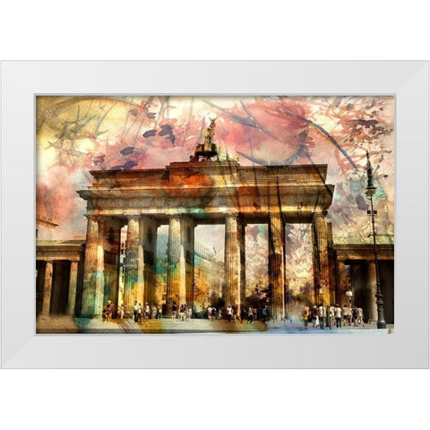Berlin III White Modern Wood Framed Art Print by Le Visage, J-M