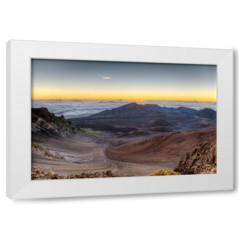 Crater White Modern Wood Framed Art Print by Terrible, Aurelien