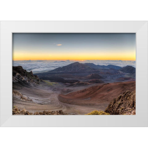 Crater White Modern Wood Framed Art Print by Terrible, Aurelien