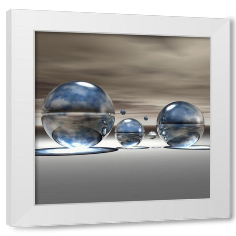 Imagination I White Modern Wood Framed Art Print by Hillert, Peter